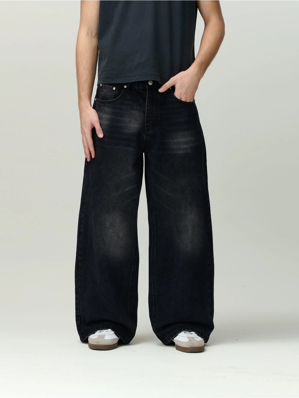 Bareline Baggy Wide Leg Jeans - Picture 4 of 8